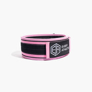 Pink Weight Lifting Belt 4' - Front Curled