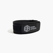 Black Weight Lifting Belt 4' - Front Curled
